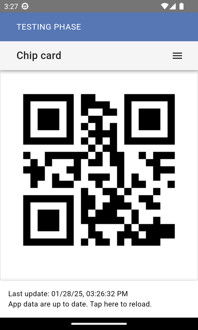 QR code in app